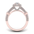 thumbnail image 3 of 1 3/8Ct TDW Diamond 14k Rose Gold Halo Engagement Ring, 3 of 4