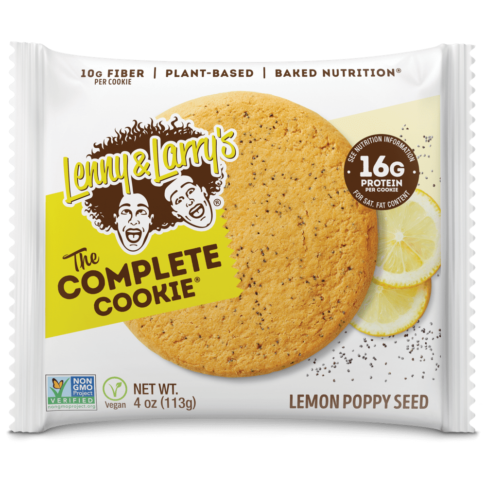 Lenny & Larry's The Complete Cookie, Lemon Poppy Seed, 4oz, 12ct