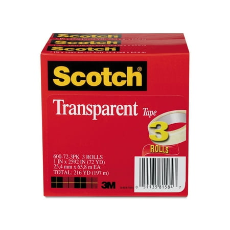 Branded The Scotch Transparent Tape 600 72 3PK, 1