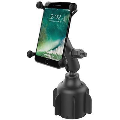 RAM X-Grip Large with Stubby Cup Holder Vehicle Mount - Black