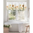 thumbnail image 4 of Valance Curtains for Windows Watercolor Sunflower Leaf Kitchen Curtians Window Treatment Wildflowers Plant Topper Curtain Rod Pocket Valances for Kitchen Bathroom Living Room 54x18in, 4 of 9