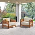 thumbnail image 2 of Barton Weather-Resistant Outdoor Patio Arm Chair Set of 2 with Stain and Fade-Proof Cushions, 2 of 8