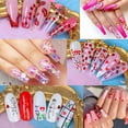 thumbnail image 3 of Calcomanía para uñas con lentejuelas huecas, 12 colores, holográfica, con forma de corazón, para el día de San Valentín, 3 of 5
