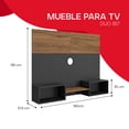 thumbnail image 3 of Mueble TV Duo 80", Atlas del Descanso Color Nogal con Negro, 3 of 8