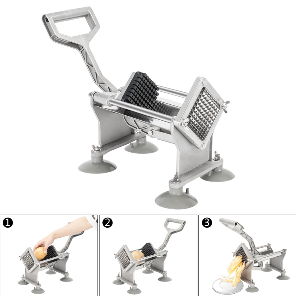 Private Jungle Vertical French Fries Machine with Four 3/8" & 1/4" & 1/2" Flower Blades & 4pcs Suction Cups & 2pcs Expansion Bolts Silver Private Jungle Vertical French Fries Machine with Four 3/8" & 1/4" & 1/2" Flower Blades & 4pcs Suction Cups & 2pcs Expansion Bolts Silver