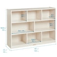 thumbnail image 2 of ECR4Kids 8-Compartment Mobile Storage Cabinet, Elementary, Classroom Furniture, White Wash, 2 of 9