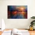 thumbnail image 3 of Elephant Stock Another Morning Wall Art - Horizontal Canvas Wall Art - Living Room Wall Decor - Abstract Canvas - Red And Turquoise Decor By Annette Schmucker - 12" x 8", 3 of 8