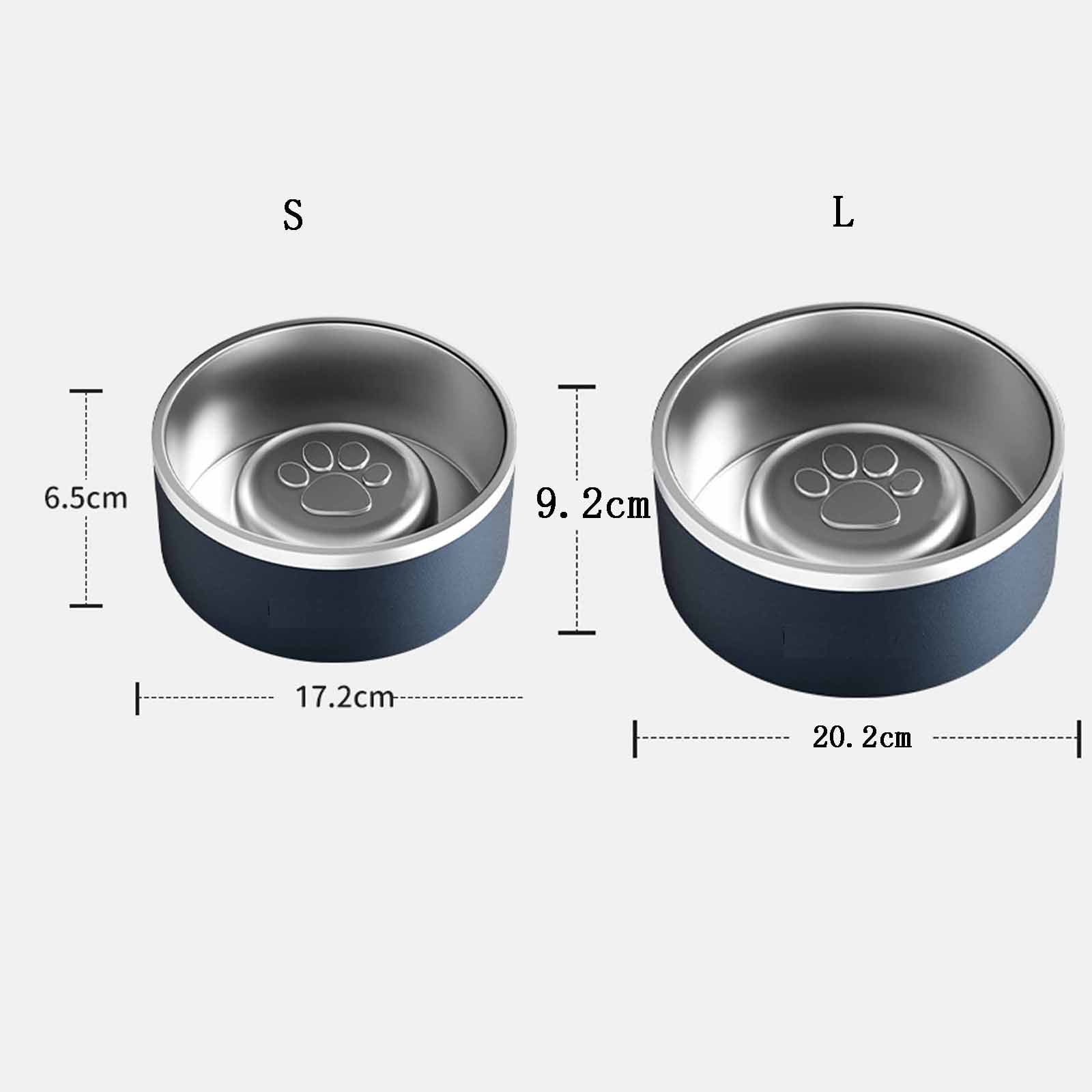Dog Bowl Non Slip for Small Medium Dogs, Anti Spill Pet Food Dish, Ceramic Dog Bowl with Non Skid Base, Heavy Duty Puppy Feeding Bowl，Black