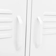 thumbnail image 5 of vidaXL Meuble TV - Blanc - 105x35x50 cm - Acier, 5 of 5