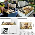 thumbnail image 3 of Jeiento Highland Cow Sunflower Golf Cart Seat Covers 4 Pack with Golf Cart Steering Wheel Cover and 2PCS Golf Cart Flags Golf Cart Seat Towel Steering Wheel Wrap Cover Golf Cart Banner, 3 of 5