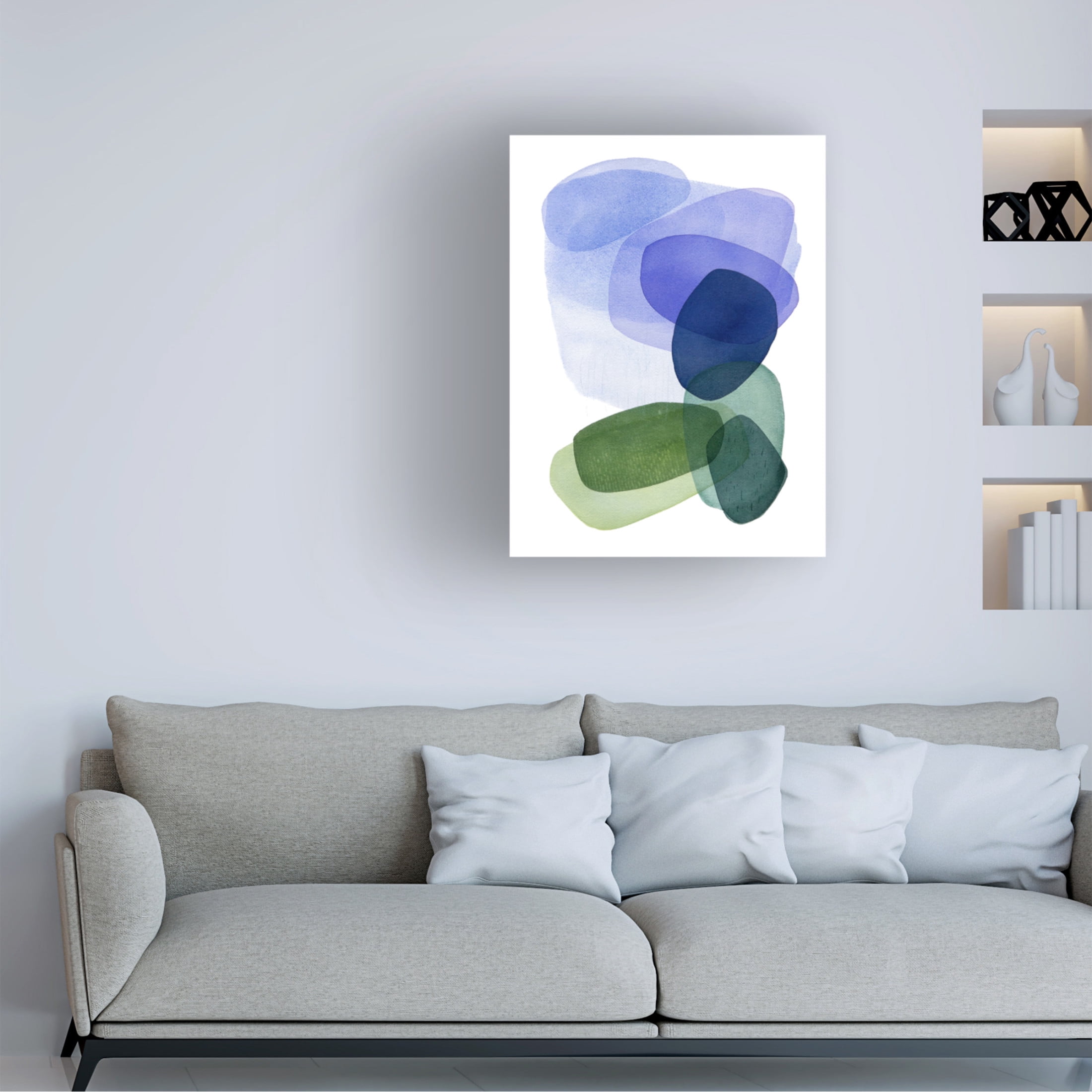 Canvas Wall Art - Simone Christen 'On The Riverbank IV' Wall Art for Living Room, Bedroom, or Office Décor by Trademark Fine Art - 14 x 19 Inches