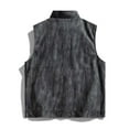 thumbnail image 6 of Handshe Men's Leather Vest, Solid Color Motorcycle Style Round Neck Sleeveless Hoodless, Casual Biker Vest for Outdoor and Daily Wear, 6 of 9