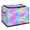 Multicolor 1, variant on CURLYOOT Rainbow Flower Storage Bin with Zipper Lid Foldable Storage Basket Box Colorful Clothes Organizer Container for Closet, Shelf, Bedroom, Home Decor