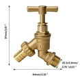 thumbnail image 7 of TOP-MAX Hose Bibb Tap Brass Hose Bibb Tap G1/2" (DN15) Male Hose Bibb Tap for Home Outdoor Garden, 7 of 7