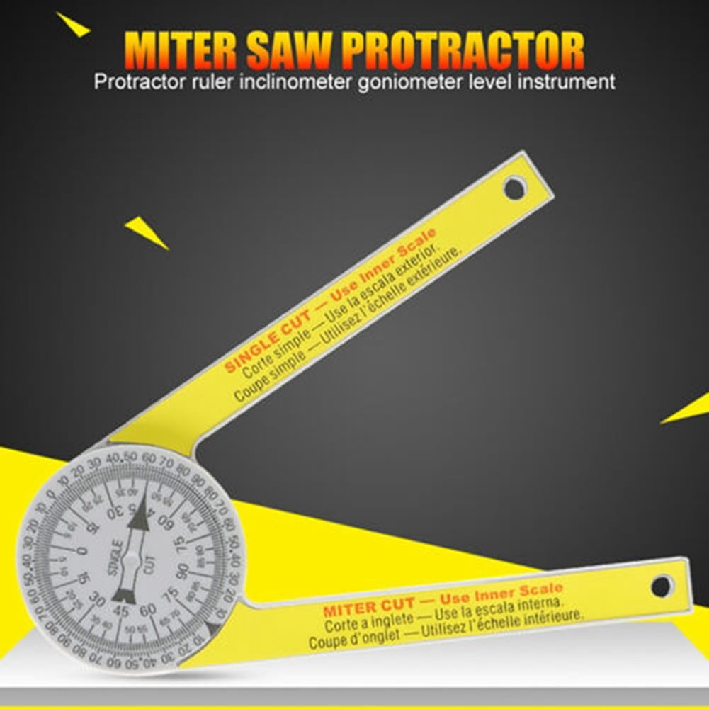 505P-7 Miter Saw Protractor Laser Engraved Dial Accurate Angle Finder 