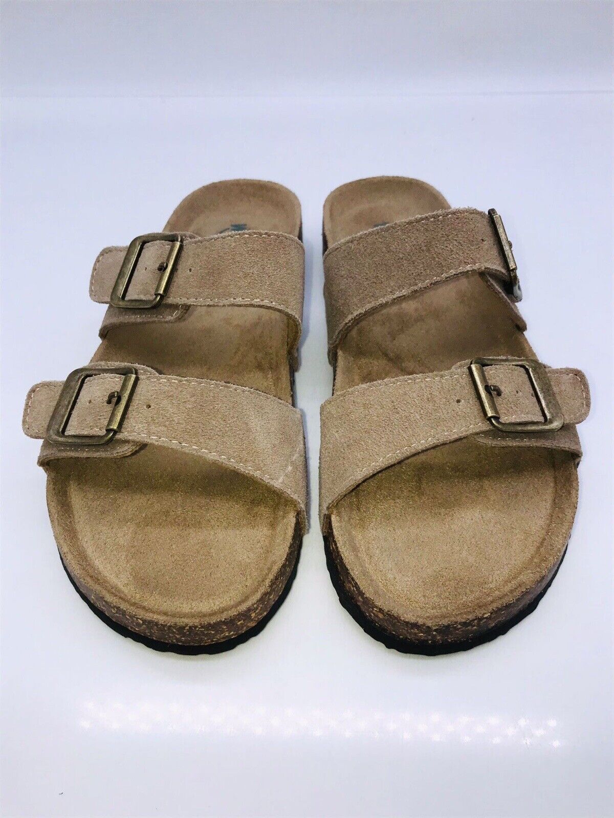 Woodstock Vintage Brand New York Women Leslie Double Strap Slide Sandal Tan 7M