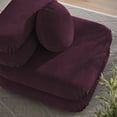 thumbnail image 5 of Modway Jubilee Modular Performance Velvet Armless Chair in Mulberry, 5 of 10