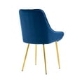 thumbnail image 6 of Velvet Accent Chair Comfy Leisure Lounge Chair Kitchen Dining Chairs Leisure Armchair with Solid PlyWood Frame and Golden Metal Legs, for Living/Dining Room, Navy, 6 of 7