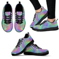 thumbnail image 4 of Psychedelic Print Comfortable Flats Rainbow Gradient Footware Black Sole Lace-Up Sneakers Women's Casaul Sneakers, 4 of 9