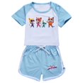 thumbnail image 1 of Ropa de superkitty para niñas y niños, conjunto de ropa de verano, traje deportivo de superkitty, camiseta + Pantalones, 2 piezas, pijamas para bebés, 1 of 4