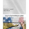 thumbnail image 6 of 4th of July RV Awning Sun Shade Screen 9'X7' Patriotic Love Heart Mesh Sunscreen USA Flag Daisy Fireworks Awning Shade Screen with Zipper UV Blocker Completed Kits for RV Motorhome Camper, 6 of 7