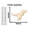 thumbnail image 2 of Unfinished Wood Baby Dinosaur T Rex Silhouette - Craft- up to 46" DIY 10" / 3/4", 2 of 3