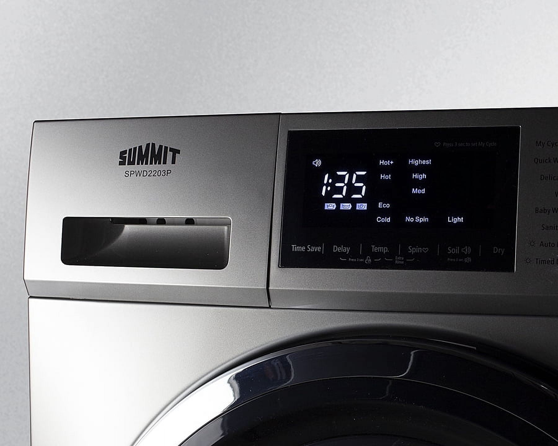 24" Wide 115V Washer/Dryer Combo, Stainless Steel Look