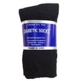 thumbnail image 2 of Creswell 6 Pairs Black Diabetic Crew Socks 10-13 Size MADE IN U.S.A, 2 of 3