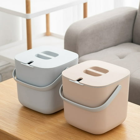 

kkbbma Clearance under $5 Tetera mini bote de basura con tapa cubo de té cubo de agua residual bote de basura para mesa de té para el hogar cubo de té
