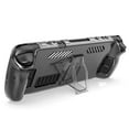 thumbnail image 4 of Game Console Cover Transparent Split Anti-fall Anti-scratch Comfortable Grip Folding Kickstand Hard PC Gamepad Shell Protective Case for Steam Deck, 4 of 7