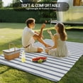 thumbnail image 5 of Fsddascl Navy Blue Striped Outdoor Rug for Patio/Deck/Porch, Non-Slip Large Area Rug 6 x 9 Ft, Navy Blue White Stripes Farmhouse Indoor Outdoor Rugs Washable Area Rugs, Reversible Camping Rug Carpet, 5 of 5