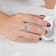 thumbnail image 4 of Anillo giratorio de acero inoxidable para la ansiedad oso de fresa Sol Luna Estrellas Plata 8#, 4 of 5