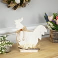 thumbnail image 2 of Northlight Spring Decoration, Distressed Rooster Silhouette, Country Rustic Theme, White, 9.5 Inch, 2 of 6
