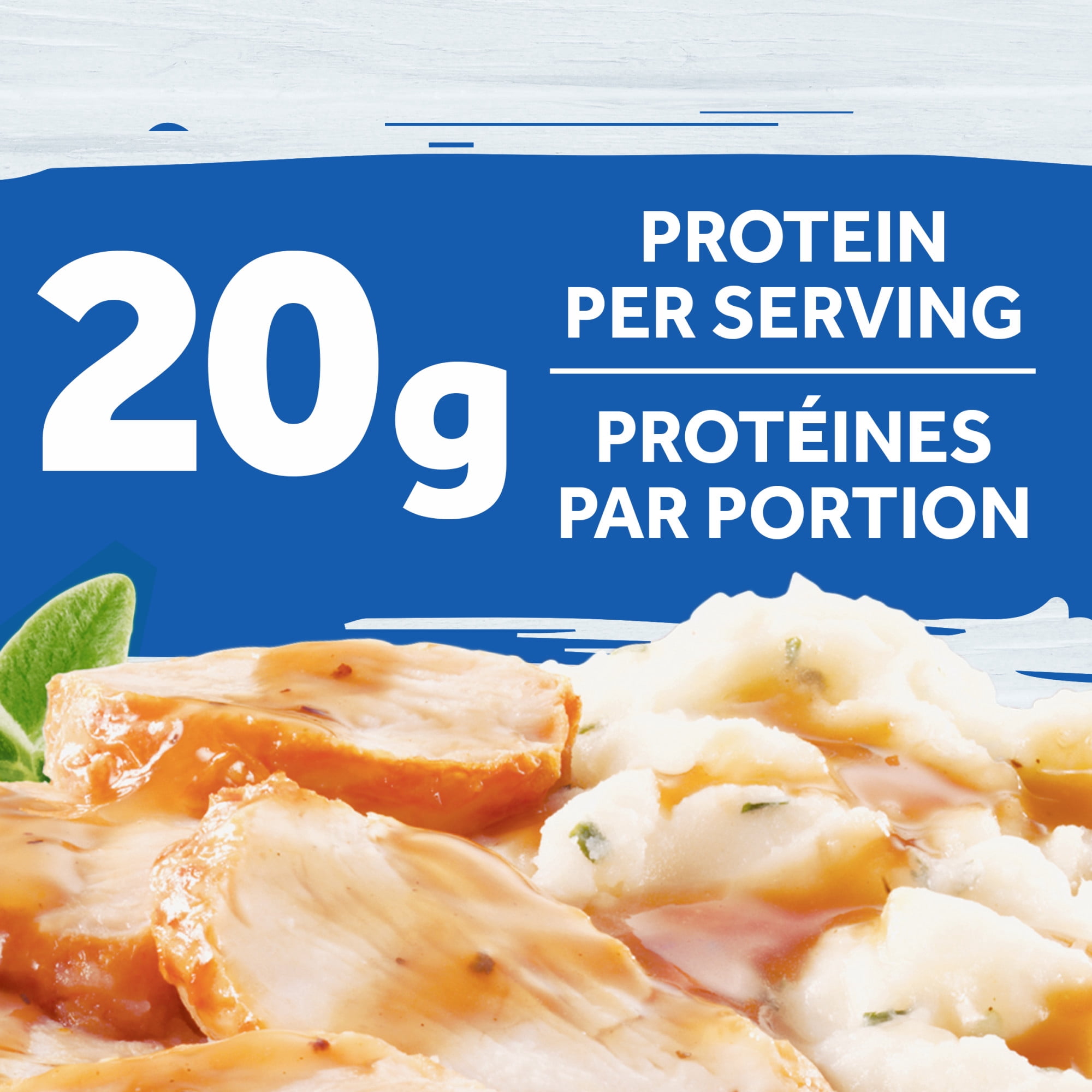 Repas Congelé Poitrine De Dinde Rôtie Lentement En Sauce Avec Purée De Pommes De Terre, 1 Boîte, Pour Un Repas Contrôlé En Portions Facile, Sans Couleurs Ou Saveurs Ou Artificiels SOS POIT DINDE ROTIE 255GM12