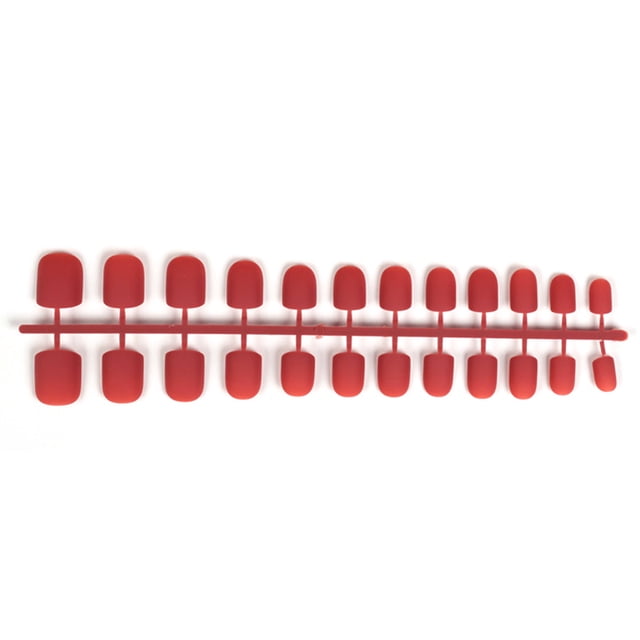Minnieouse 24 piezas de uñas postizas de ataúd esmerilado, uñas acrílicas con personalidad única y elegante artificiales para amantes de la manicura Juegos de manicura 30rojo Minnieouse CE011411-30