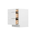 thumbnail image 6 of Furinno Shaker Drawer Base Kitchen Cabinet with 3-Drawers, Ready to Assemble, 24 D x 24 W x 34.5 H, White, 6 of 8