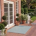 thumbnail image 3 of SAFAVIEH Courtyard Alana Contemporary Indoor/Outdoor Area Rug, 4' x 5'7", Aqua/Cream, 3 of 11