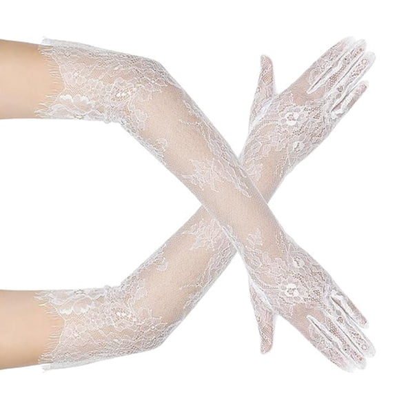 Breathable Lace Operas Gloves For Wedding Dresses Skin Friendly Fabric for Bachelorette Party