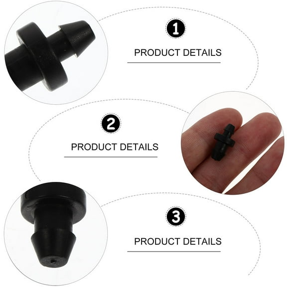 SASABAXI Irrigation Drip System Parts Black for Outdoor Use 60Pcs