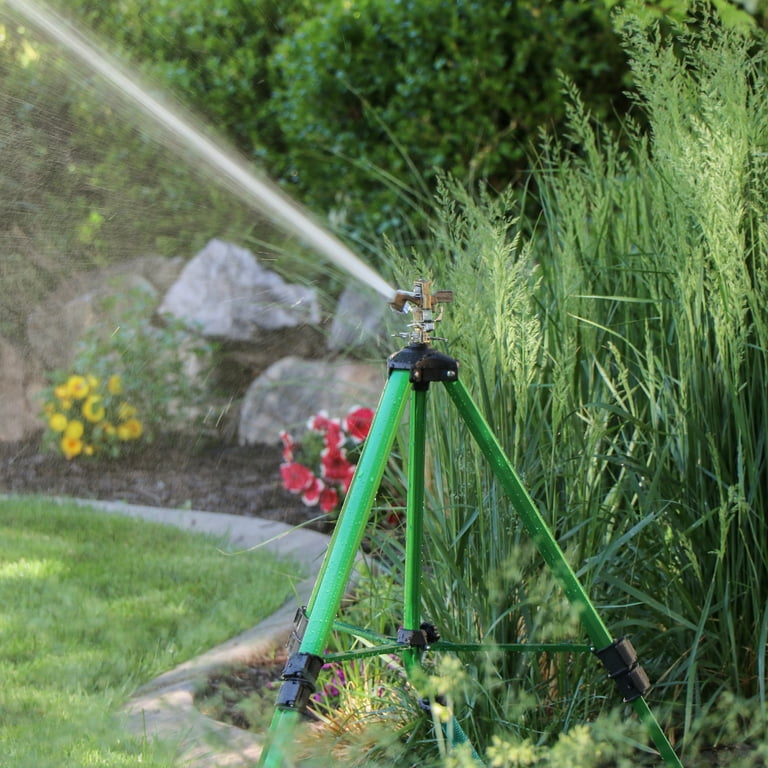 Orbit Irrigation Brass Impact Sprinkler on Metal Tripod Base 