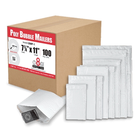 8 NET Poly Bubble Mailers # 0, 6" x 9", 250 Pcs/Case, Model #BMP-0
