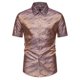 thumbnail image 1 of Camisas de Manga Corta para Hombre Color Formal de Impresión Turndown Cuello Blusa Casual, Camisas de Agua para Hombres, 1 of 9