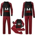 thumbnail image 5 of Xdegoge Family Matching Christmas Pajamas 2 Piece Sets Raglan Long Sleeve Tops and Pants Plaid Pjs Xmas Graphic Holiday Sleepwear Matching Couples Pajamas Womens Petite Pajamas, 5 of 5