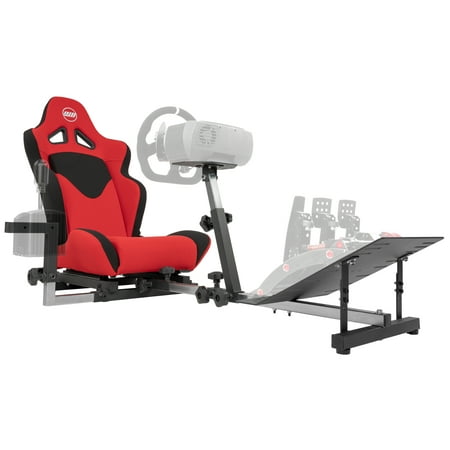 OpenWheeler GEN3 Racing Wheel Stand Cockpit Red on Black | Fits All Logitech G923 | G29 | G920 | Thrustmaster | Fanatec Wheels | Compatible with Xbox One  PS4  PC Platforms The Openwheeler Racing and Flight Simulation Cockpit  now in its 3rd generation  remains unmatched in quality  modularity and compatibility. Now with a full line of Flight Simulation add-ons  it is the most versatile cockpit on the market. Compatible with all racing wheels and pedals such as Logitech G923  G29  G920  Thrustmaster  Fanatec. All mounting hardware and tools are included in the package. Compatible with all gaming platforms: PS5  PS4  PC  Xbox One  Xbox X Compatible with all sim racing and flight sim controls brands: Logitech  Thrustmaster  Fanatec  Generic USB handbrake  Buttkicker  Aurasound  Saitek  CH Products  VKB sim  VirPil  WingWin  Slaw  MFG  Hori  VirtualReality  Oculus Used but not limited with the following games: Sim Racing: Assetto Corsa  iRacing  Project Cars  Dirt Rally  Forza Motorsport  Forza Horizon  Gran Turismo Sport  Gran Prix  F1 2020  Automobilista  GTR  NasCar Heat  Need for Speed  rFactor  others.. Flight Sim: Microsoft Flight Simulator  X-plane  DCS World  Ace Combat 7  War Thunder  others Space Sim: Elite Dangerous  Star Citizen  Star Wars Truck and Farming Simulation: American Truck Simulator  Euro Truck Simulator  Farming Simulator