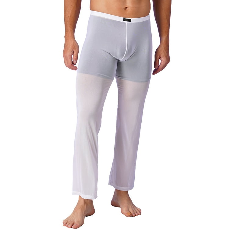 Mens sheer long underwear hot sale