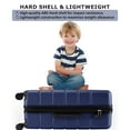thumbnail image 2 of Beddle 20" Hardshell Carry on Luggage, Lightweight Expandable ABS Suitcase with Spinner Wheels & TSA Lock,Blue, 2 of 9
