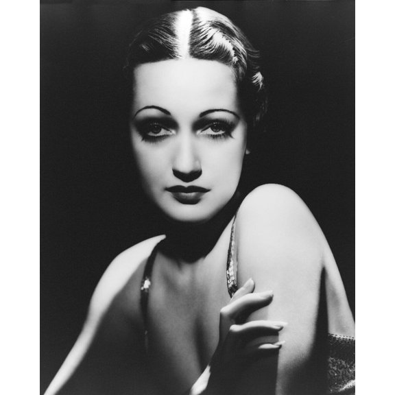 Dorothy Lamour 1930's glamour portrait in sleeveless gown 8x10 inch photo