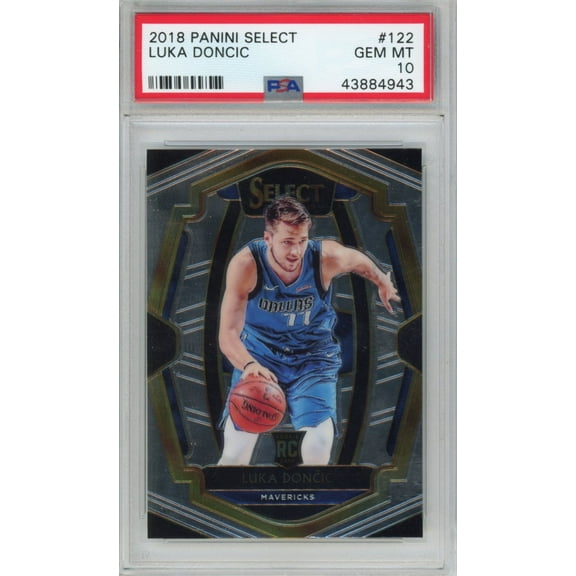 Graded 2018-19 Panini Select Luka Doncic #122 Premier Level Rookie RC Basketball Card PSA 10 Gem Mint