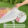thumbnail image 5 of Pioneer Flower Floral Print Pattern Round Fitted Tablecloth with Elastic Edge,Dining Table Cover Waterproof,Outdoor Round Tablecloth for Camping,Dining,Indoor and Outdoor, 5 of 7