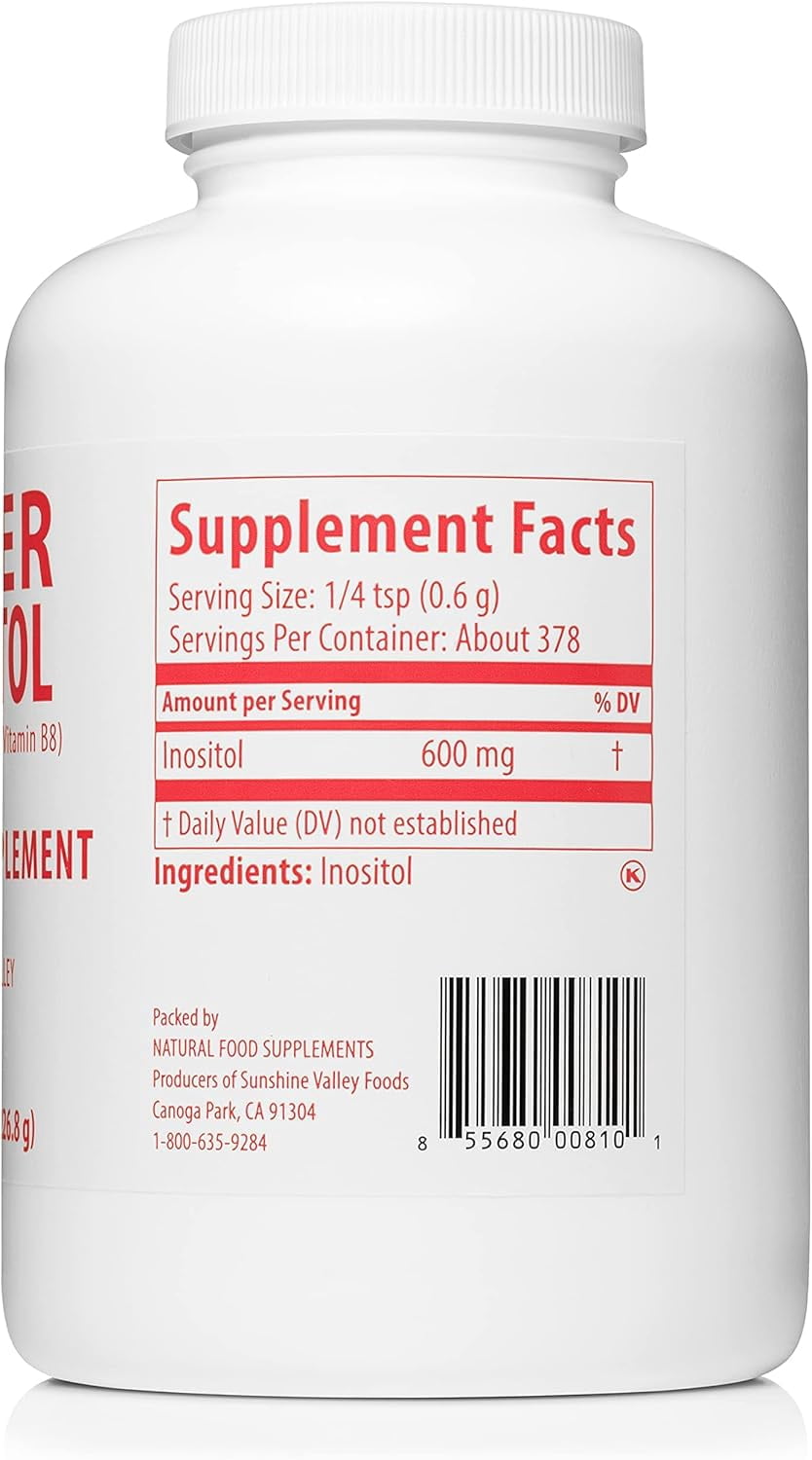 Sunshine Valley Super Inositol Powder, 16 oz, Vitamin B8 Dietary Supplement